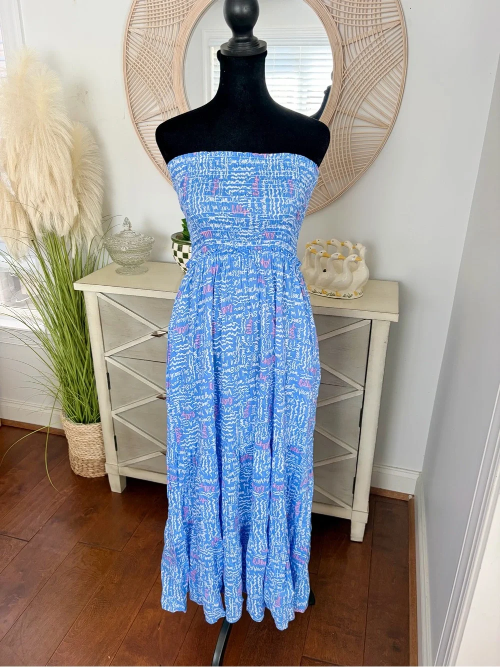 NWT Lilly Pulitzer Anali Strapless Maxi Swim Cover Up Dress - Picture 4 of 11
